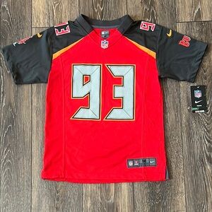 NWT NFL Tampa Bay Buccaneers Gerald McCoy #93 Jersey Nike On Field Youth M 10/12
